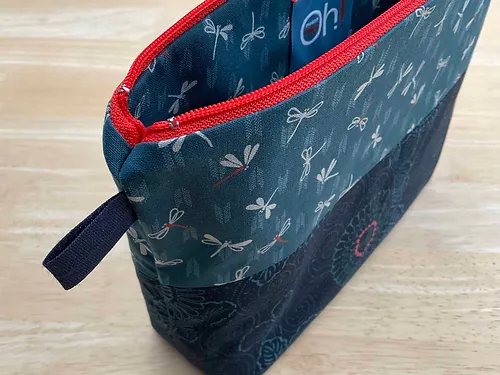 Pochette tissus japonais motifs fleurs / libellules – Image 2