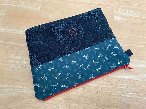 Pochette tissus japonais motifs fleurs / libellules – Image 3