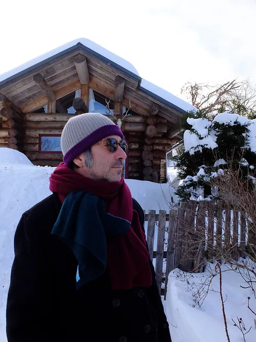 Maison Me Oh! : Echarpe pur cachemire prune / ligne bleu vintage / vert sapin