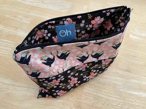 Maison Me Oh! : Pochette tissus japonais motifs grues / fleurs sakura